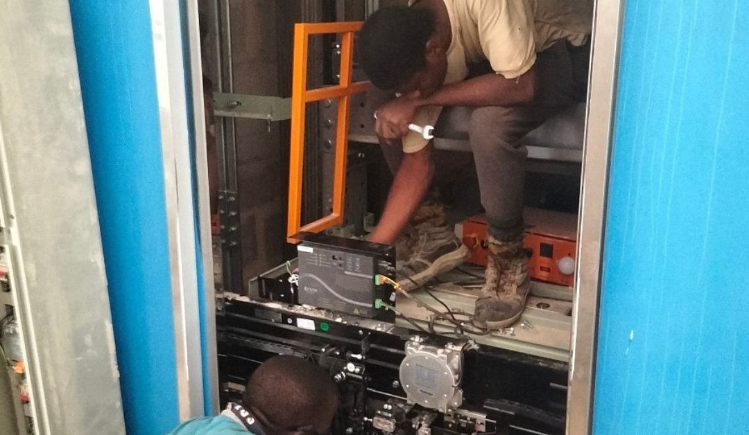 Installation of a 400kg home elevator at Laztech Integrated Electrical Warehouse at Igbesanmwan, Benin City, Edo State